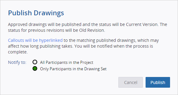 Publish Drawings